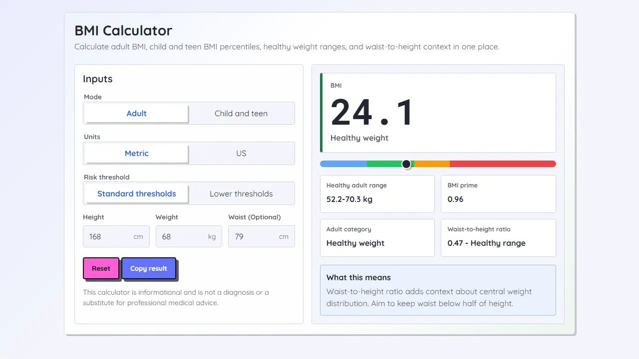 BMI Calculator teaser image