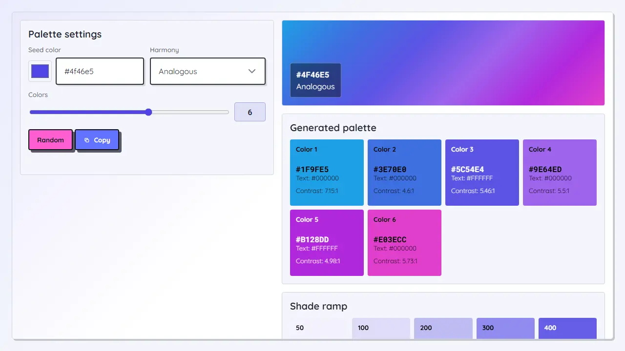 Color Palette Generator teaser image